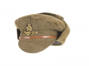 British Army issue M1915 winter field service trench cap. Popularly known as the 'Gor Blimey'.